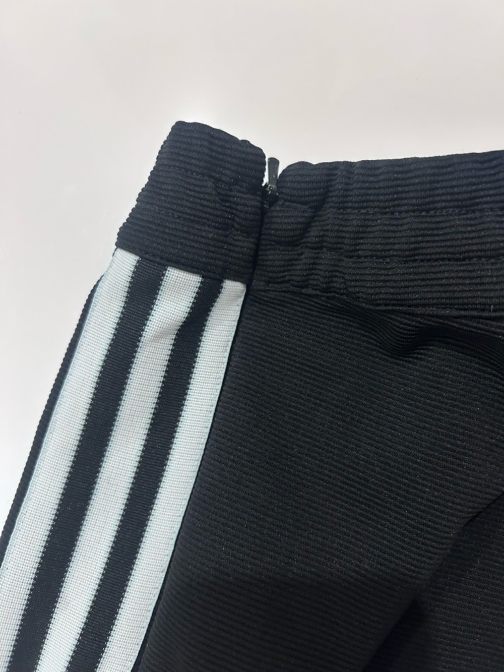 adidas Black Ribbed Joggers with White Side Stripes - Women’s Medium - Picture 4 of 10